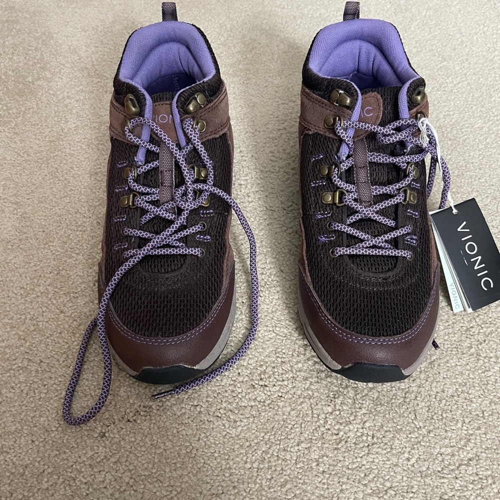 Vionic Women's Purple and Brown Lace-Up Sneakers